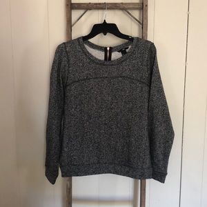 GREY H&M SWEATSHIRT WITH ZIPPER SIZE S